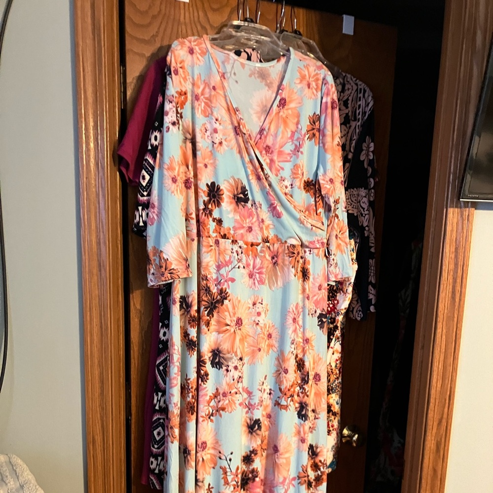 Pink Blush 3x Maternity Maxi Long Dress. Missing belt